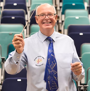 Steve Grant with baton